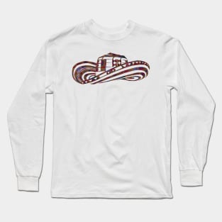 Colombian Sombrero Vueltiao in Mola Pattern Long Sleeve T-Shirt